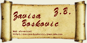 Zaviša Bošković vizit kartica